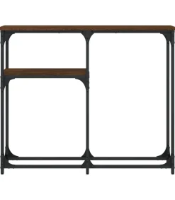 Wandtafel 90x22,5x75 cm bewerkt hout bruin eikenkleur