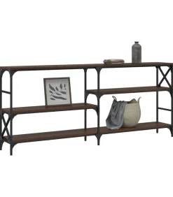 Wandtafel 180x29x76,5 cm bewerkt hout bruin eikenkleur