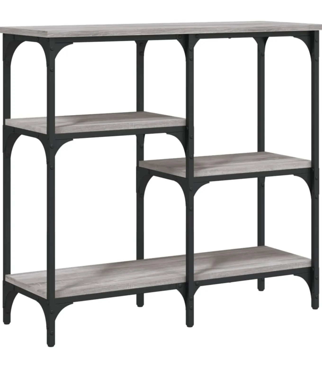 Wandtafel 80x29x75 cm bewerkt hout grijs sonoma eikenkleurig