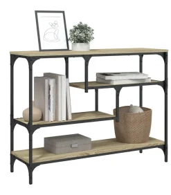 Wandtafel 100x30x75 cm bewerkt hout sonoma eikenkleurig