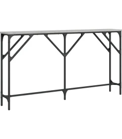 Wandtafel 140x23x75 cm bewerkt hout grijs sonoma