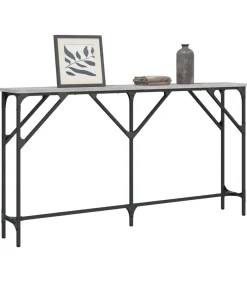 Wandtafel 140x23x75 cm bewerkt hout grijs sonoma