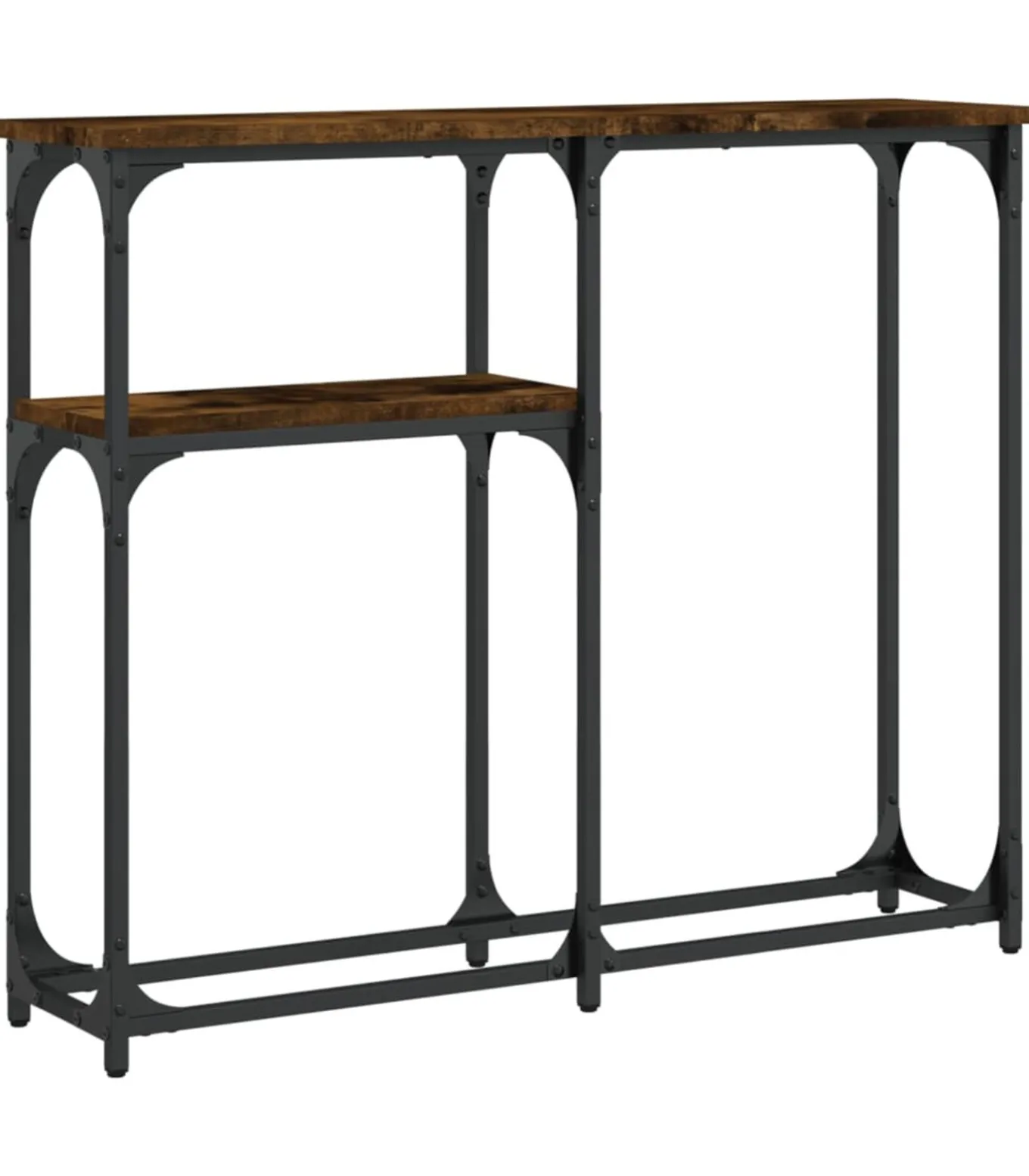 Wandtafel 90x22,5x75 cm bewerkt hout gerookt eikenkleurig