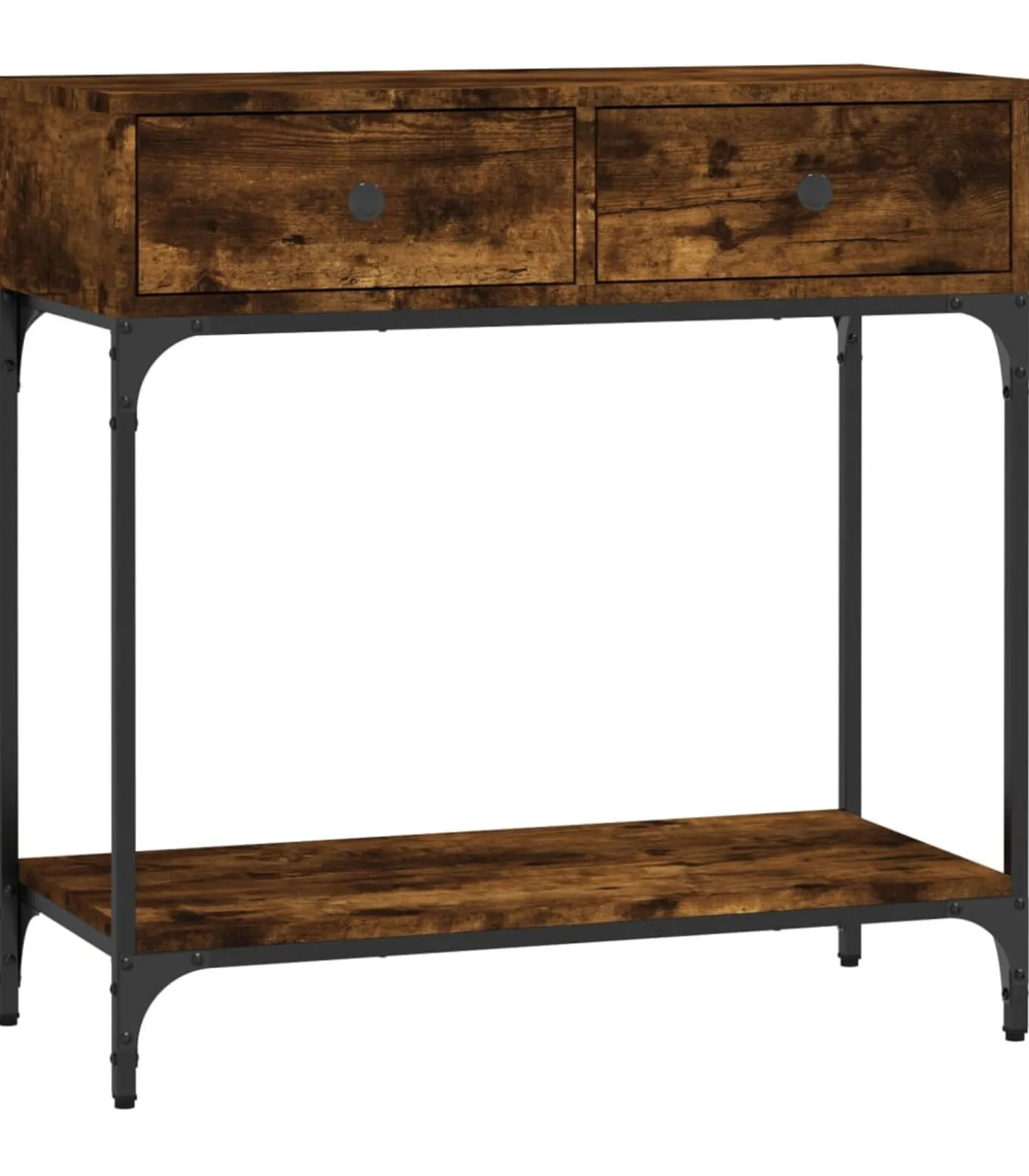 Wandtafel 75x34,5x75 cm bewerkt hout gerookt eikenkleurig