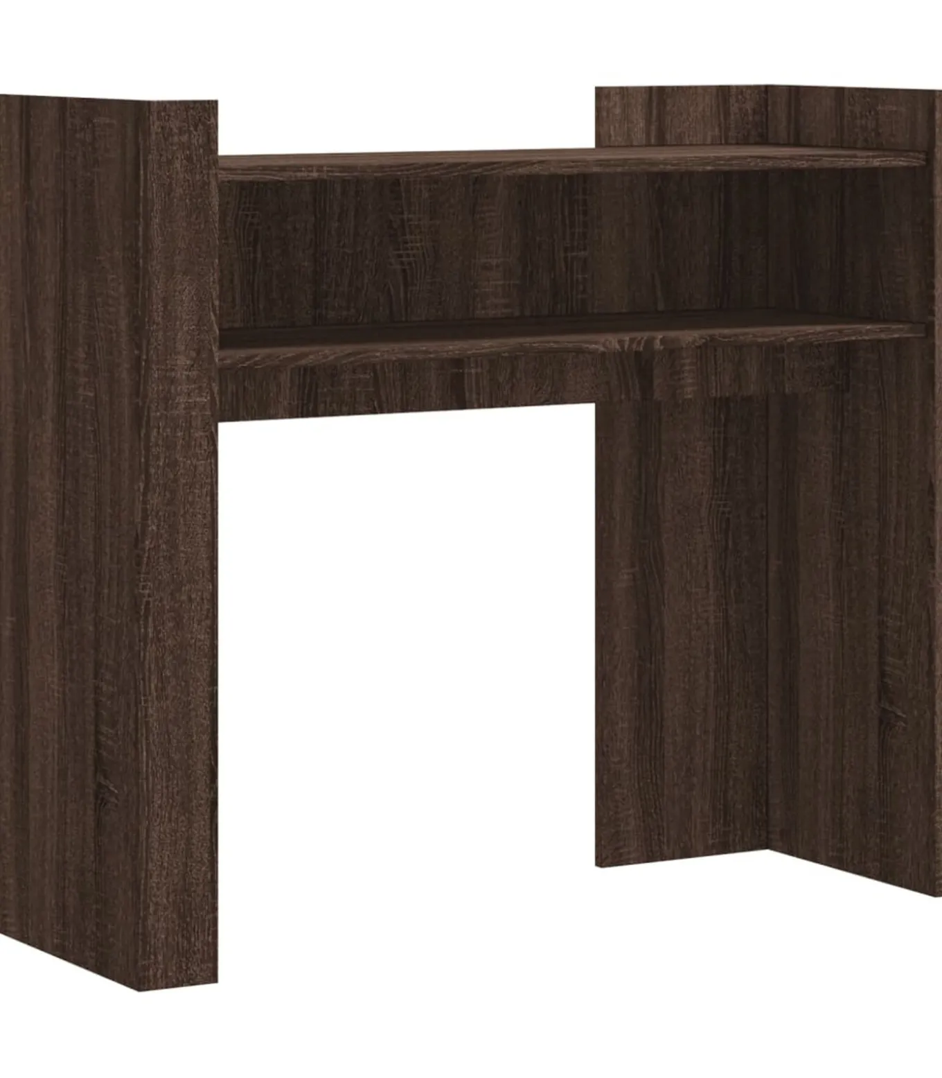 Wandtafel 100x35x90 cm bewerkt hout bruin eikenkleurig