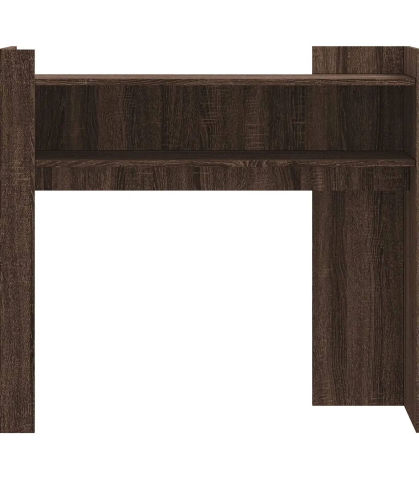 Wandtafel 100x35x90 cm bewerkt hout bruin eikenkleurig