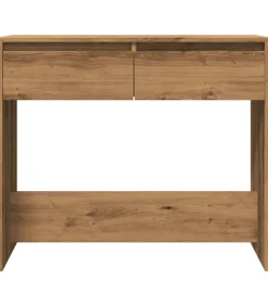 Wandtafel 89x41x76,5 cm bewerkt hout artisanaal eikenkleurig