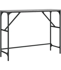 Wandtafel 100x32x75 cm bewerkt hout grijs sonoma eikenkleurig