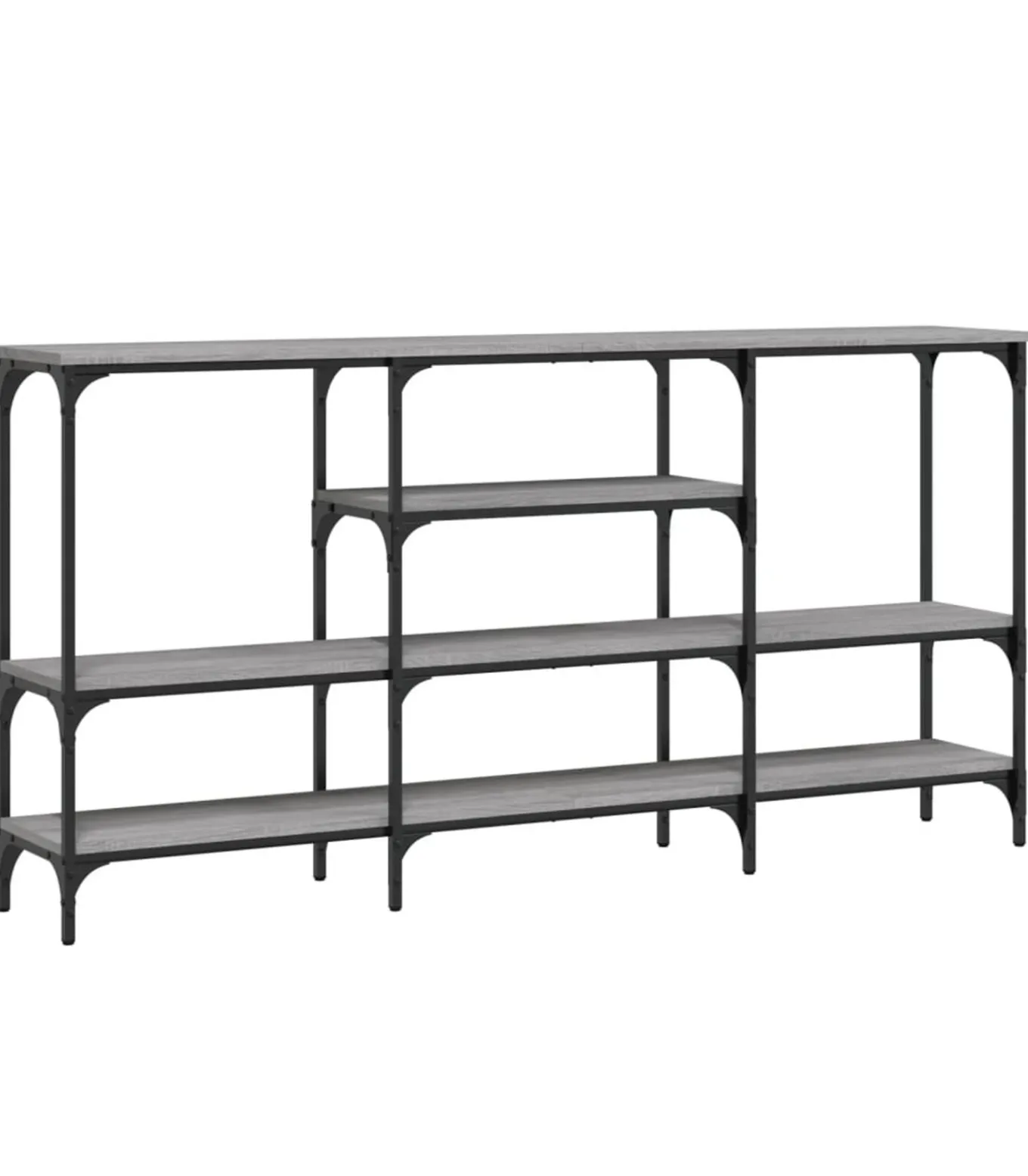 Wandtafel 160x29x80 cm bewerkt hout grijs sonoma eikenkleurig