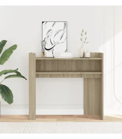 Wandtafel 100x35x90 cm bewerkt hout sonoma eikenkleurig