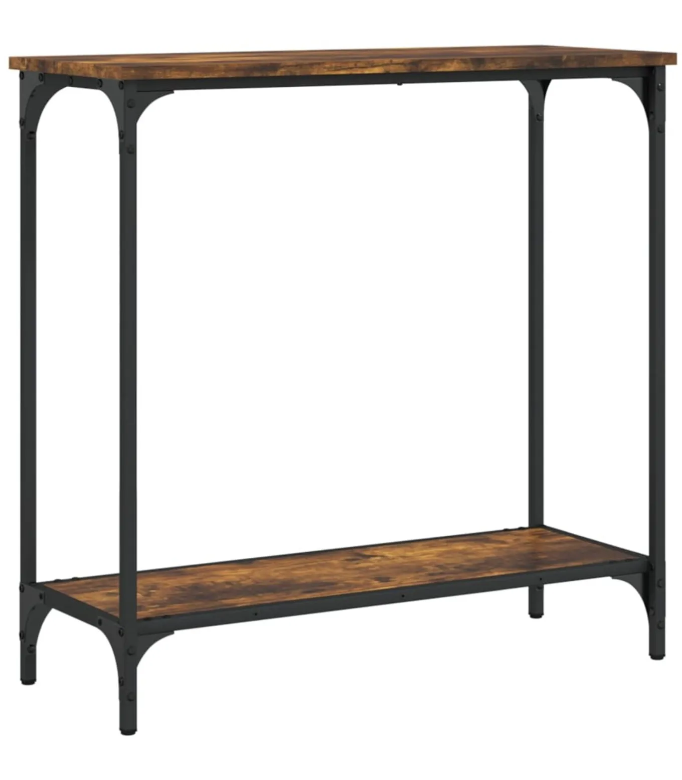 Wandtafel 75x30,5x75 cm bewerkt hout gerookt eikenkleurig