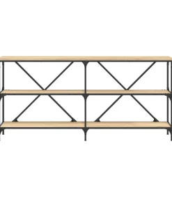 Wandtafel 160x30x75 cm bewerkt hout en ijzer sonoma eikenkleur