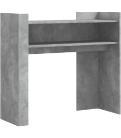 Wandtafel 100x35x90 cm bewerkt hout betongrijs