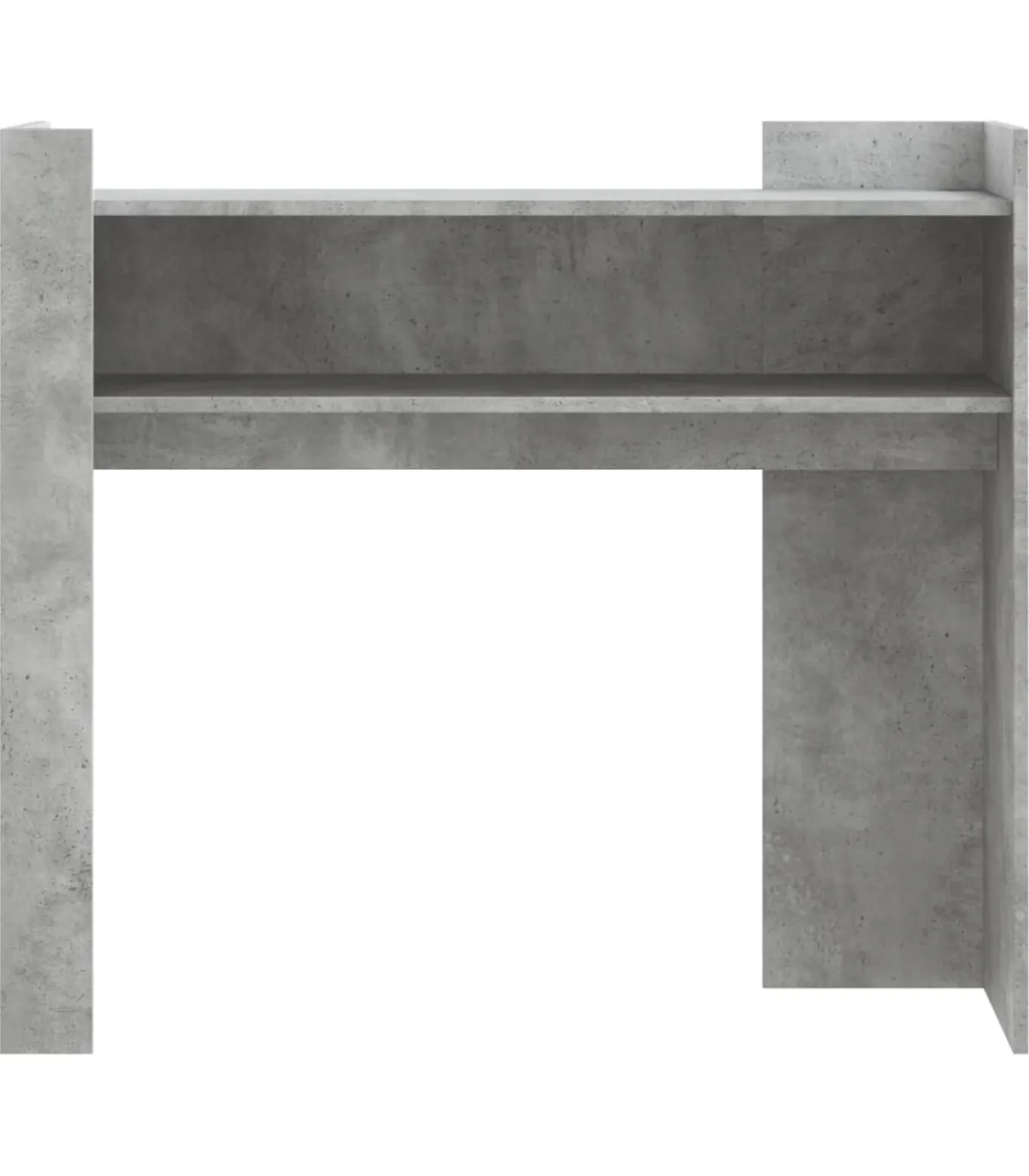 Wandtafel 100x35x90 cm bewerkt hout betongrijs