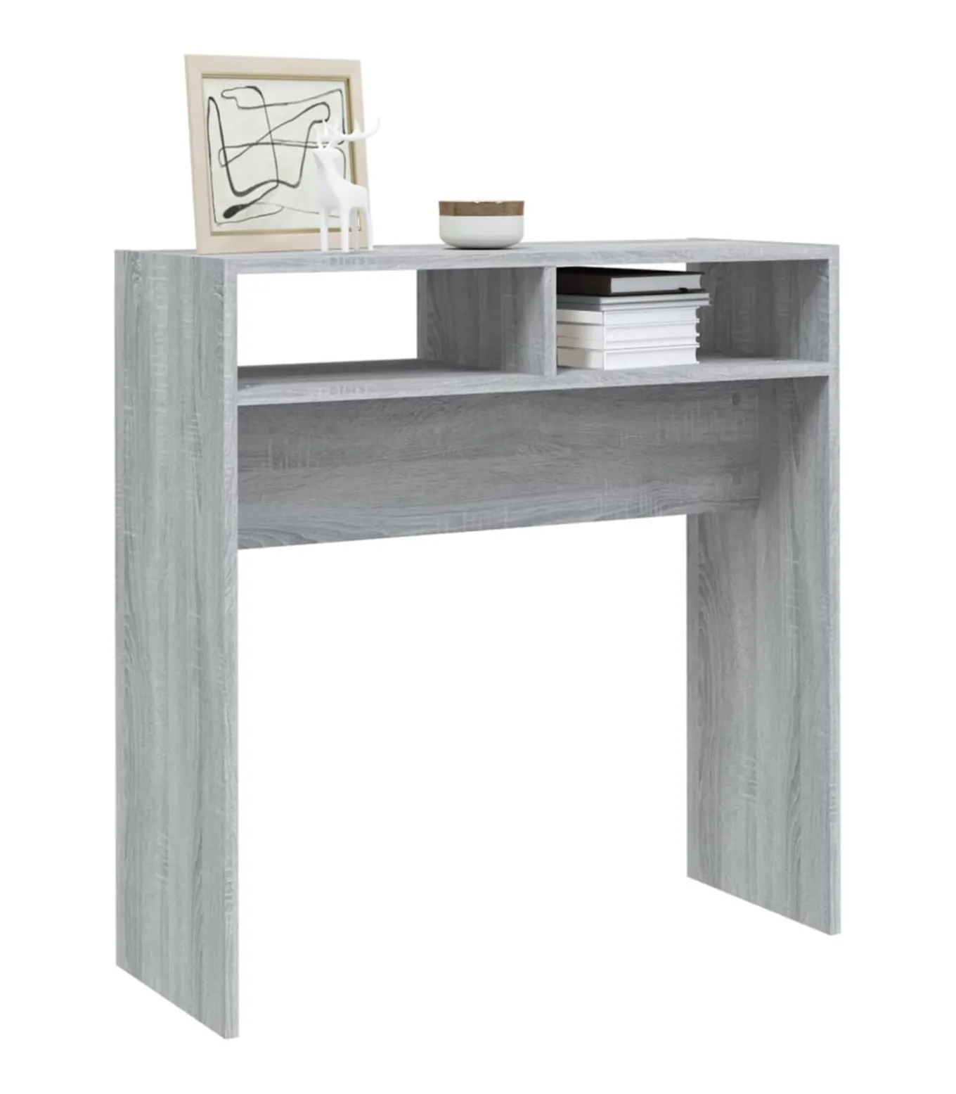 Wandtafel 78x30x80 cm bewerkt hout grijs sonoma eikenkleurig