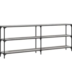 Wandtafel 200x29x75 cm bewerkt hout grijs sonoma eikenkleurig