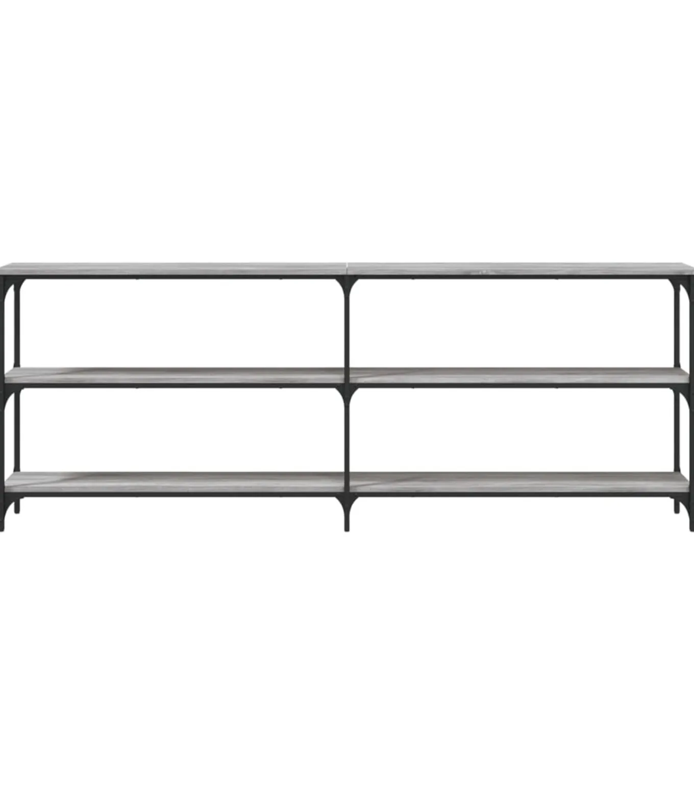 Wandtafel 200x29x75 cm bewerkt hout grijs sonoma eikenkleurig