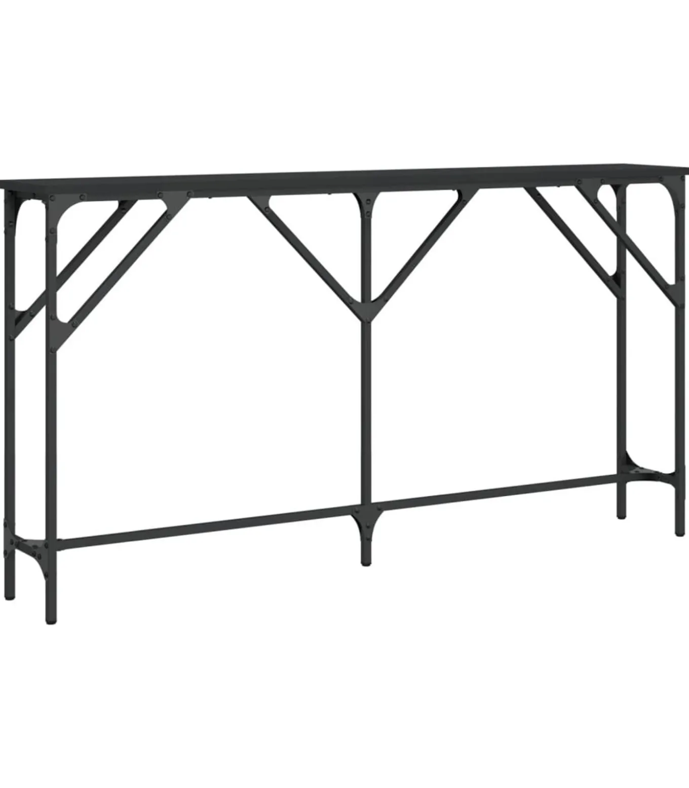 Wandtafel 140x23x75 cm bewerkt hout zwart