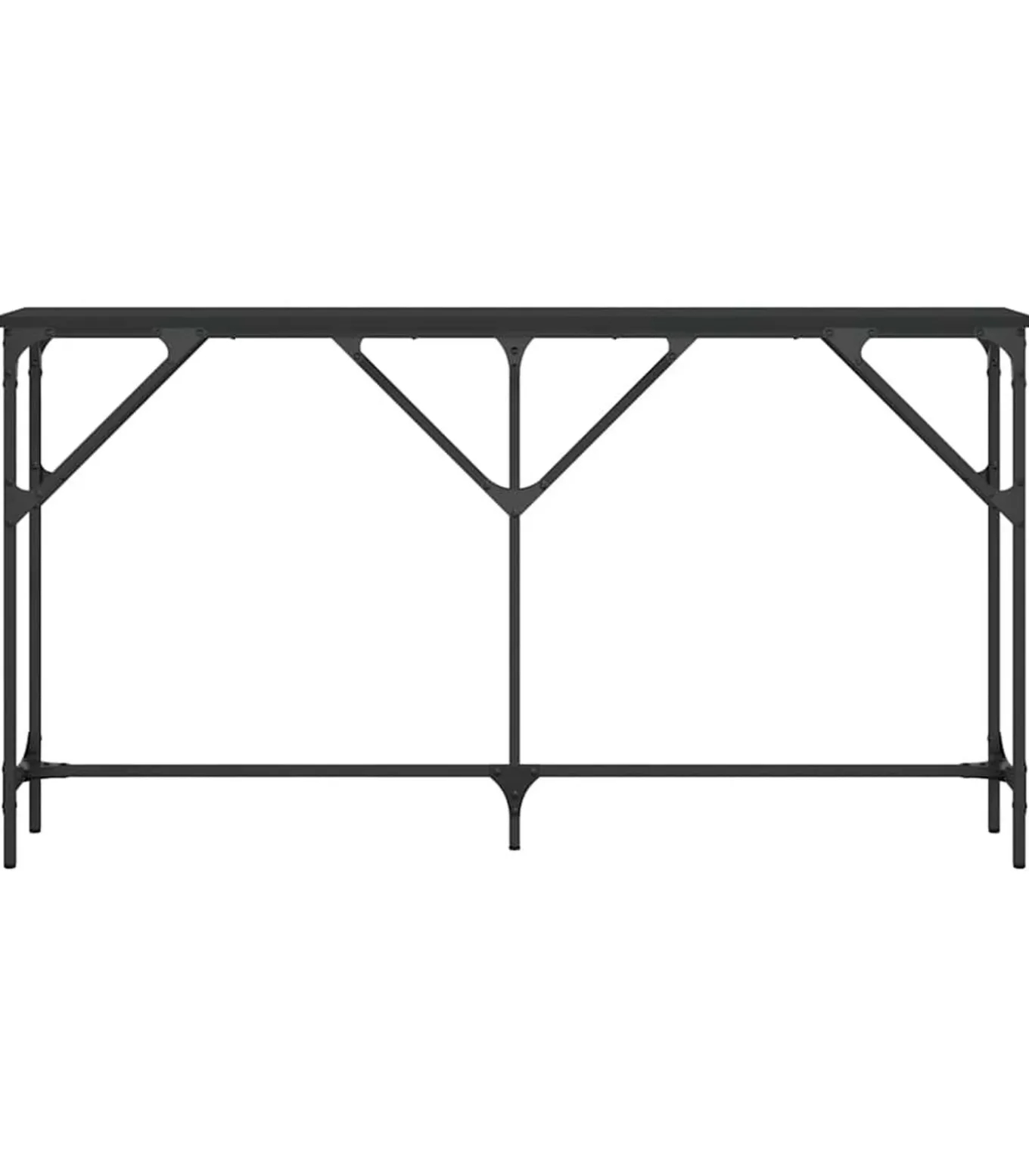 Wandtafel 140x23x75 cm bewerkt hout zwart