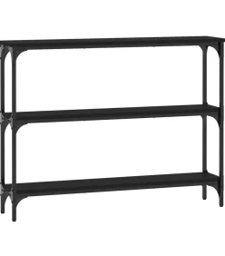 Wandtafel 100x22,5x75 cm bewerkt hout zwart