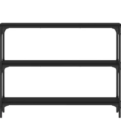 Wandtafel 100x22,5x75 cm bewerkt hout zwart