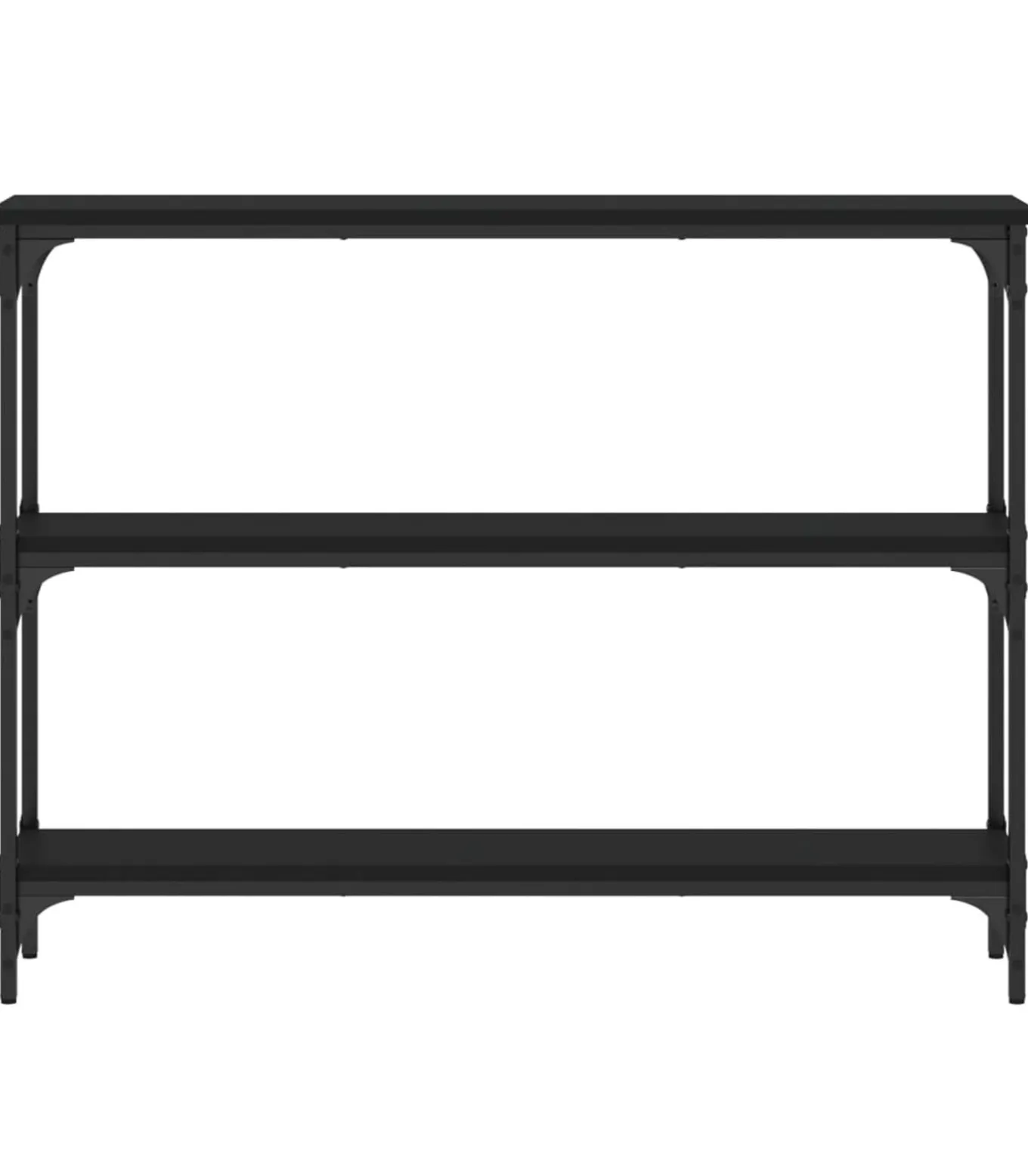 Wandtafel 100x22,5x75 cm bewerkt hout zwart