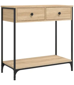 Wandtafel 75x34,5x75 cm bewerkt hout sonoma eikenkleurig