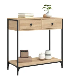 Wandtafel 75x34,5x75 cm bewerkt hout sonoma eikenkleurig