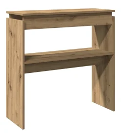 Wandtafel 80x30x80 cm bewerkt hout artisanaal eikenkleurig