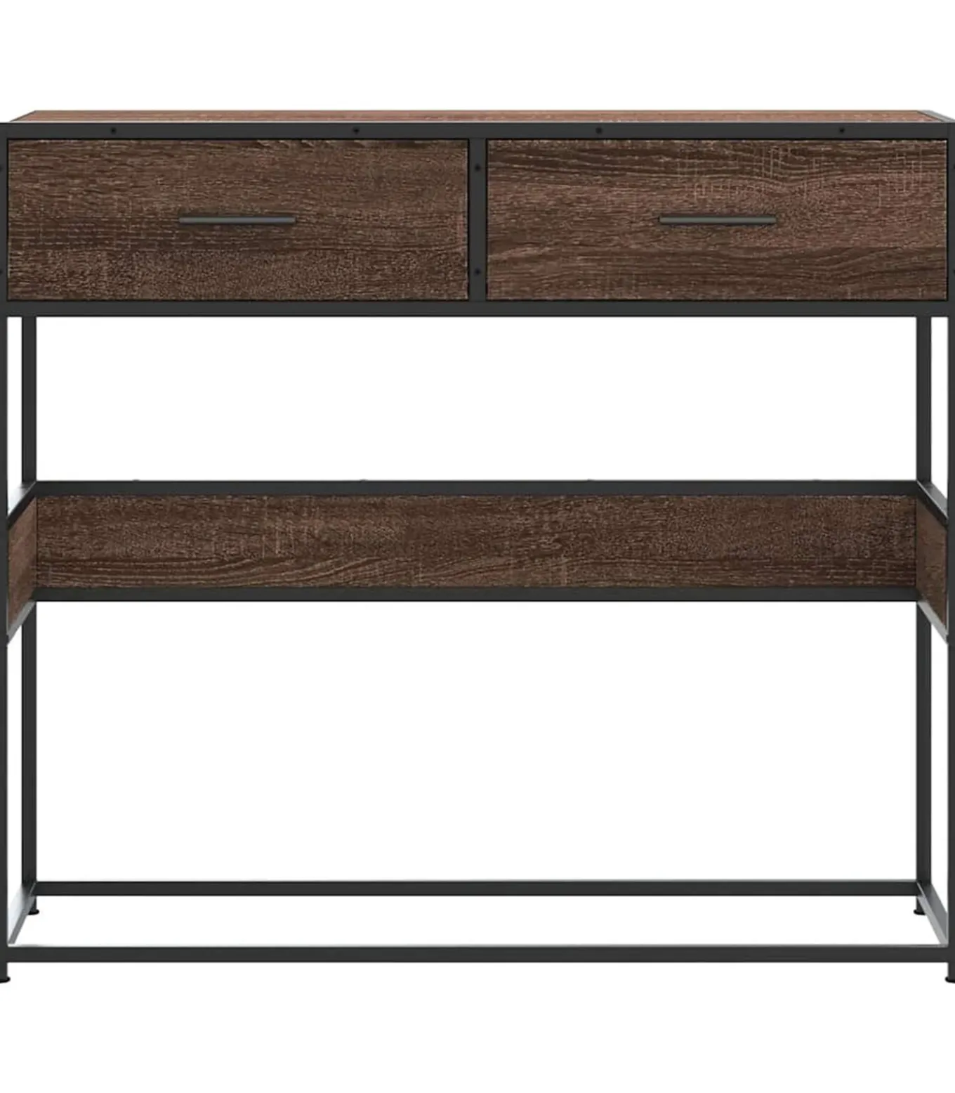 Wandtafel 90x35x80 cm bewerkt hout bruin eikenkleur