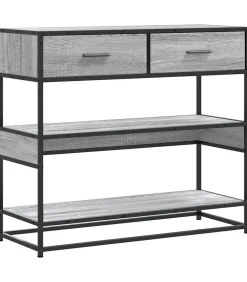 Wandtafel 90x35x80 cm bewerkt hout grijs sonoma eikenkleurig