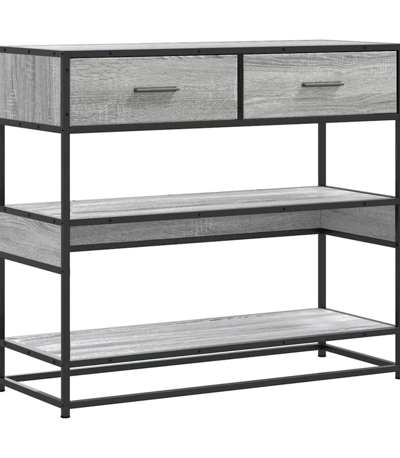 Wandtafel 90x35x80 cm bewerkt hout grijs sonoma eikenkleurig