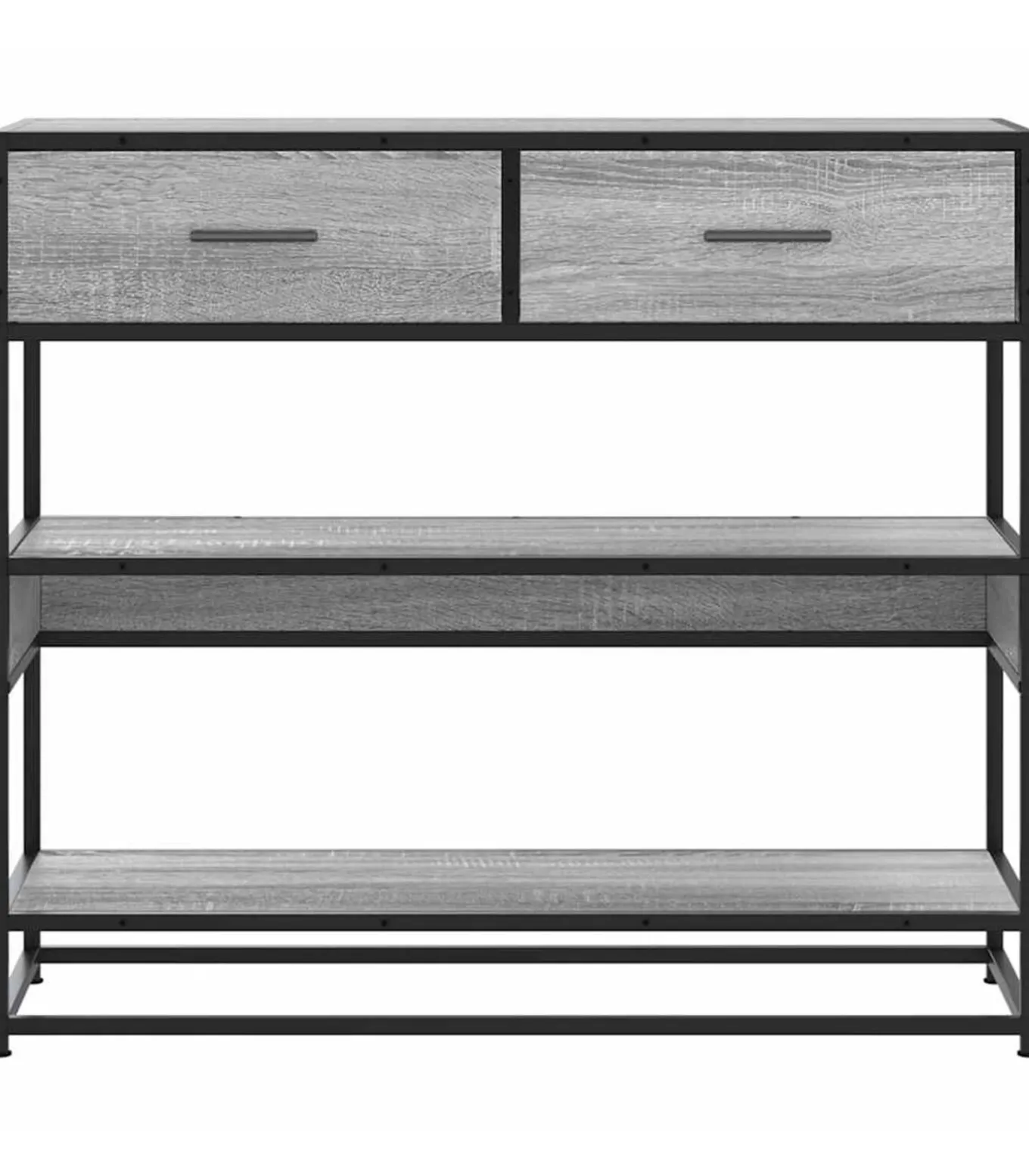 Wandtafel 90x35x80 cm bewerkt hout grijs sonoma eikenkleurig