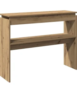 Wandtafel 102x30x80 cm bewerkt hout artisanaal eikenkleur