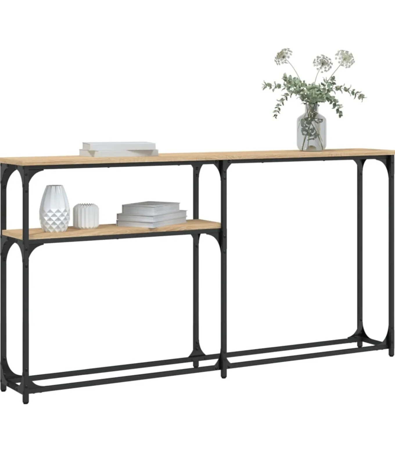 Wandtafel 145x22,5x75 cm bewerkt hout sonoma eikenkleurig