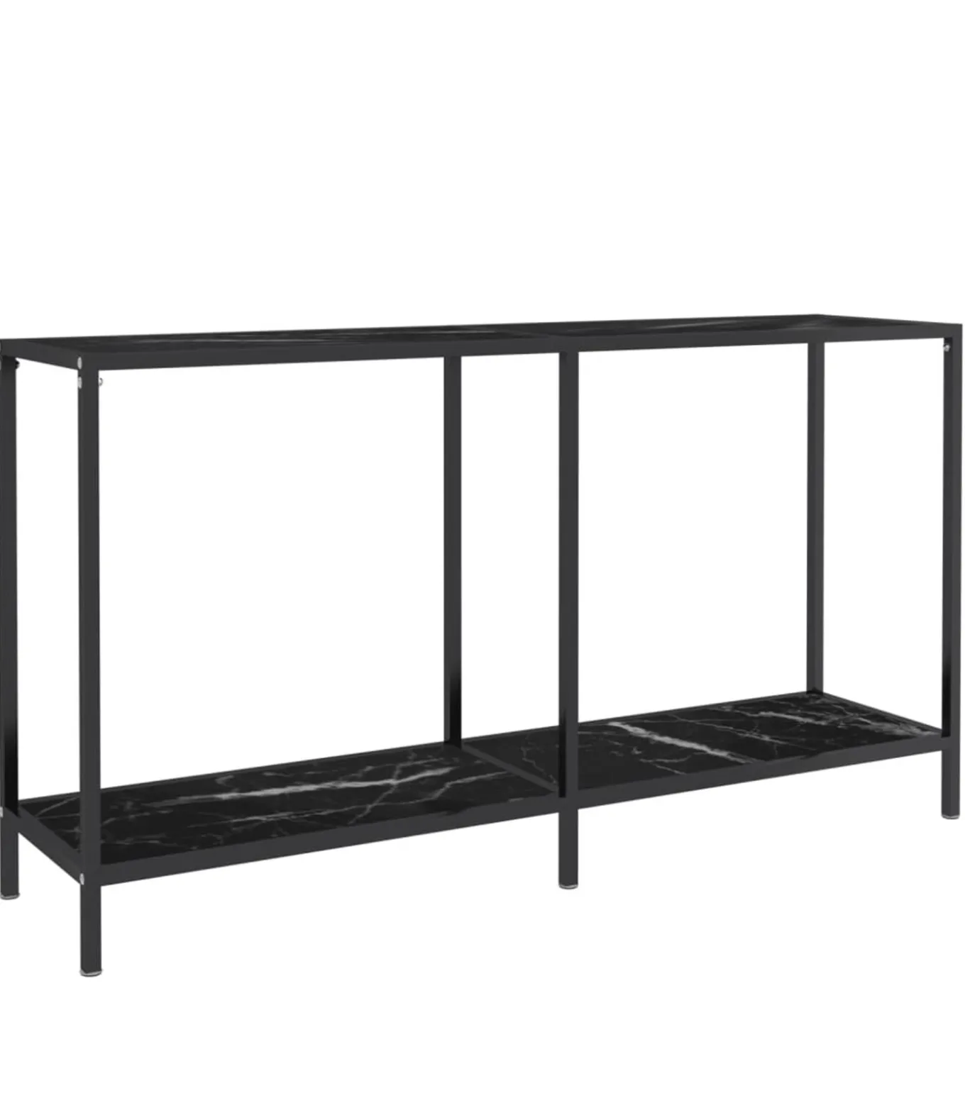 Wandtafel 140x35x75,5 cm gehard glas zwart