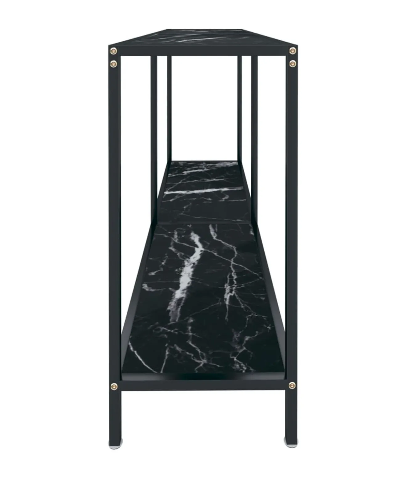 Wandtafel 140x35x75,5 cm gehard glas zwart