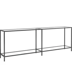 Wandtafel 220x35x75,5 cm gehard glas transparant