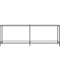Wandtafel 220x35x75,5 cm gehard glas transparant