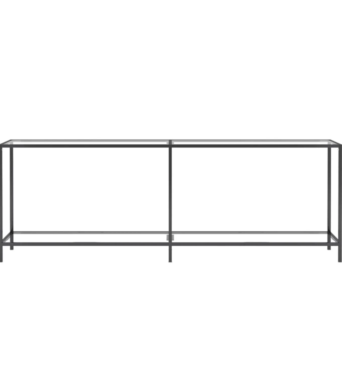 Wandtafel 220x35x75,5 cm gehard glas transparant