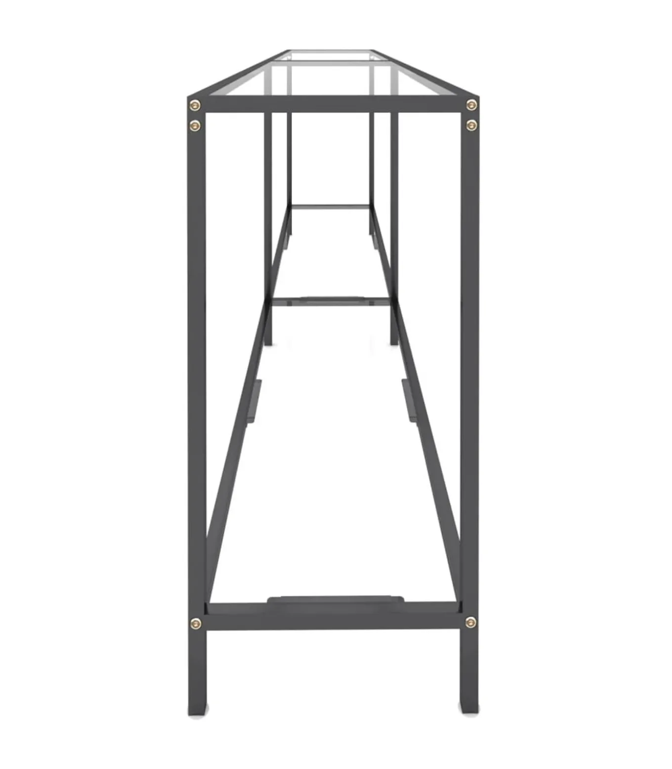 Wandtafel 220x35x75,5 cm gehard glas transparant