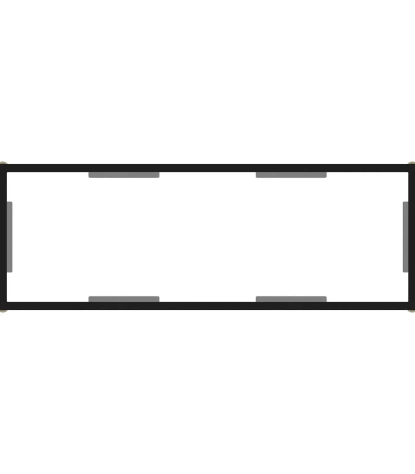 Wandtafel 100x35x75 cm gehard glas transparant