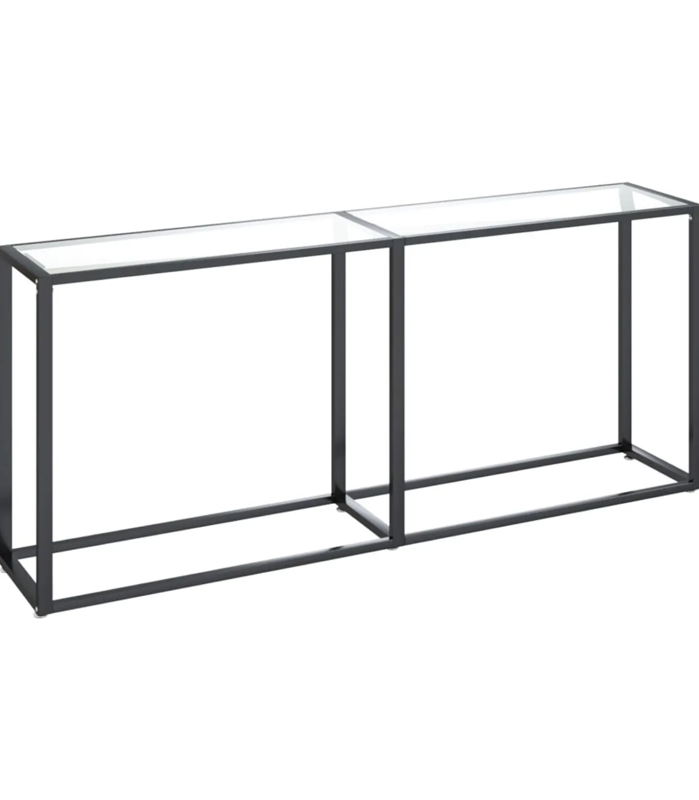 Wandtafel 180x35x75,5 cm gehard glas transparant