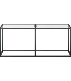 Wandtafel 180x35x75,5 cm gehard glas transparant