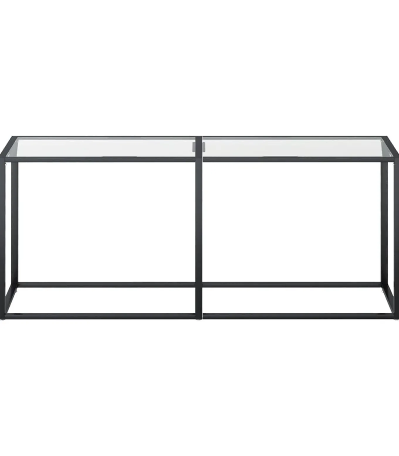 Wandtafel 180x35x75,5 cm gehard glas transparant