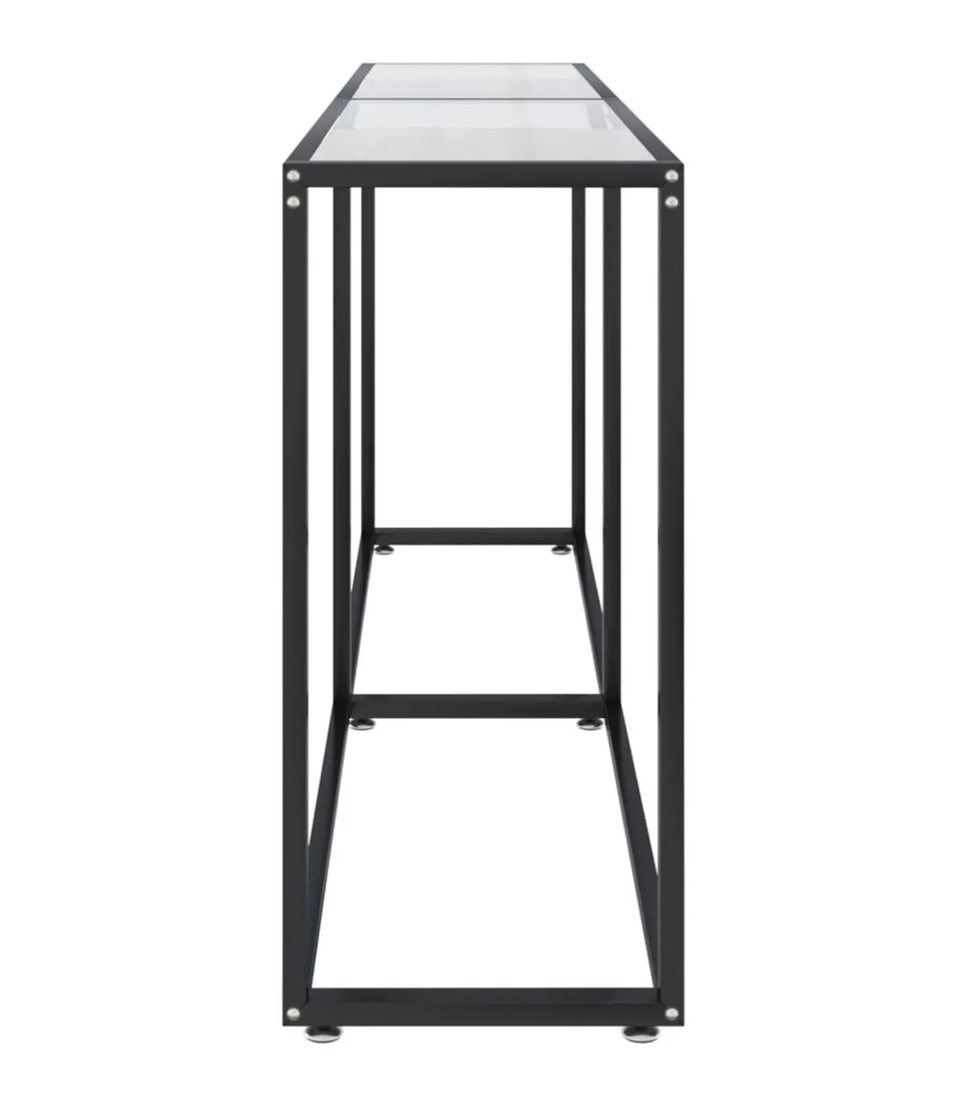 Wandtafel 180x35x75,5 cm gehard glas transparant