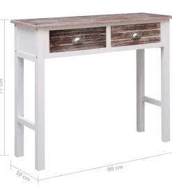 Wandtafel 90x30x77 cm hout bruin