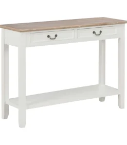 Wandtafel 110x35x80 cm hout wit