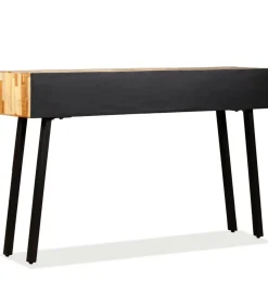 Wandtafel 120x30x76 cm massief gerecycled teakhout