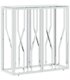 Wandtafel 70x30x70 cm roestvrij staal en glas